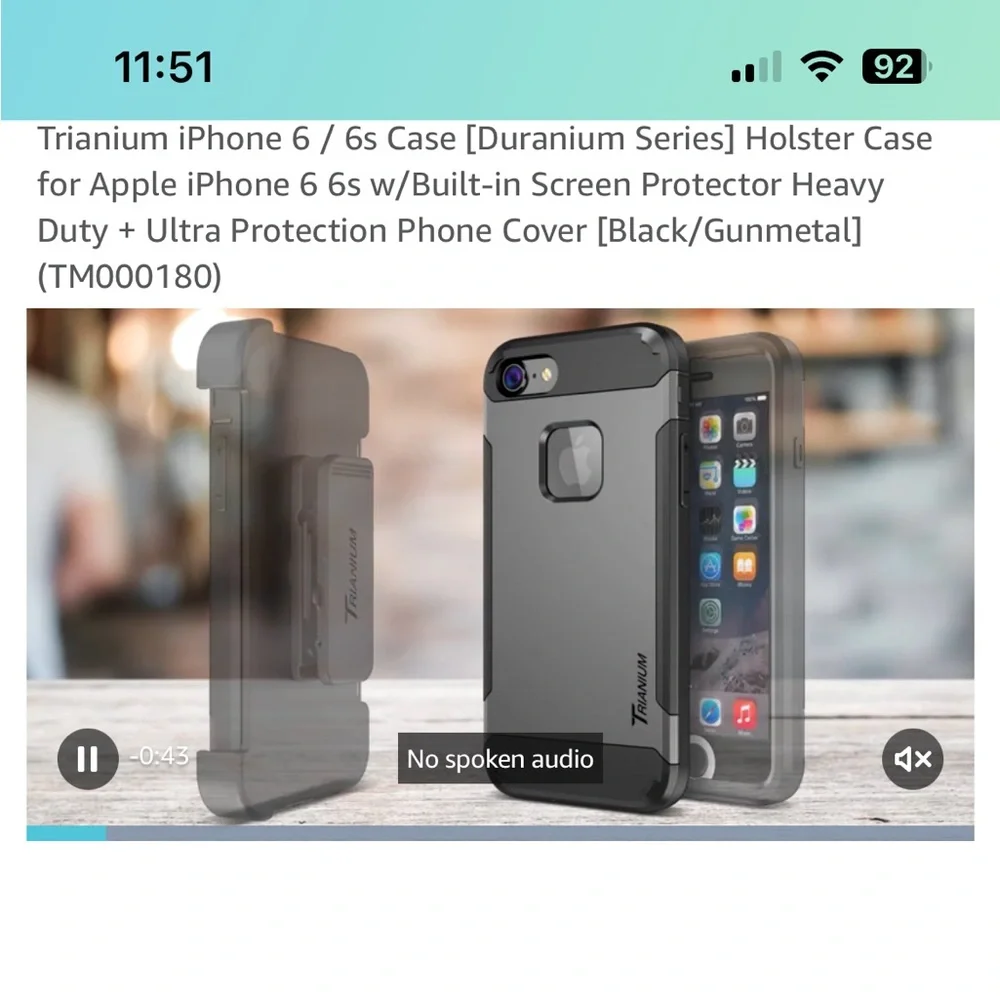 iPhone 6/6S Titanium Ballistic Case